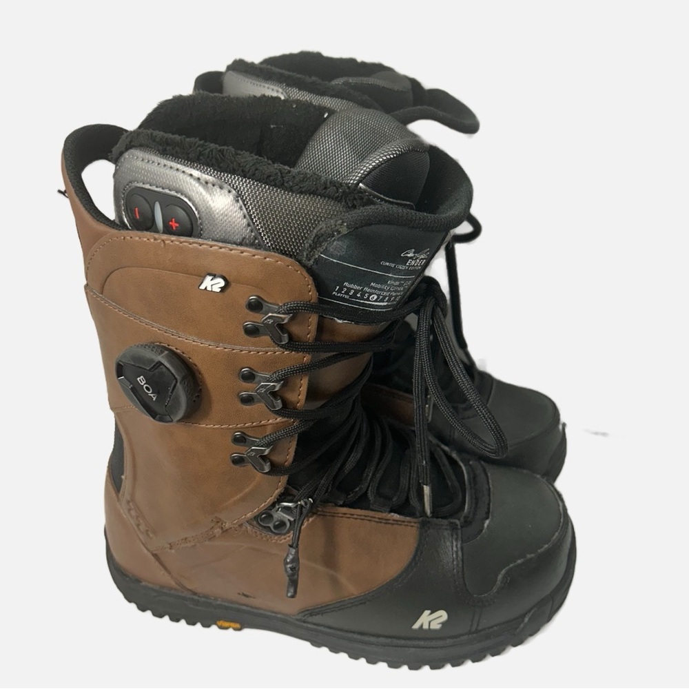 Men's Brown and Black Snow Boots